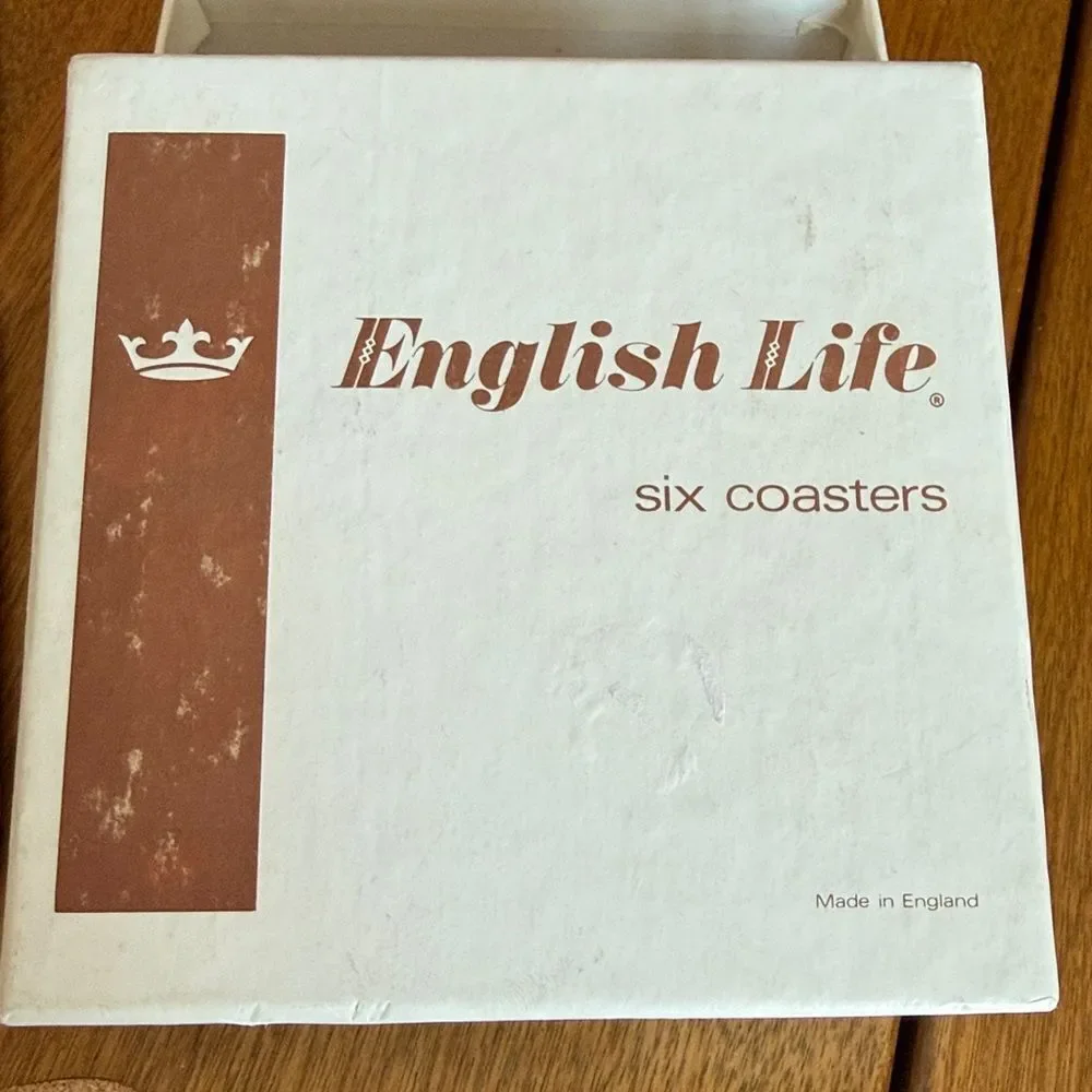 Vintage English Life cork coasters